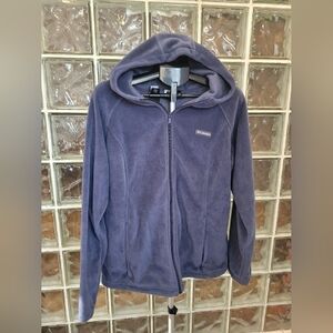 Columbia Fleece Hoodie Jacket Women XXL Purple Full Zip Outdoor